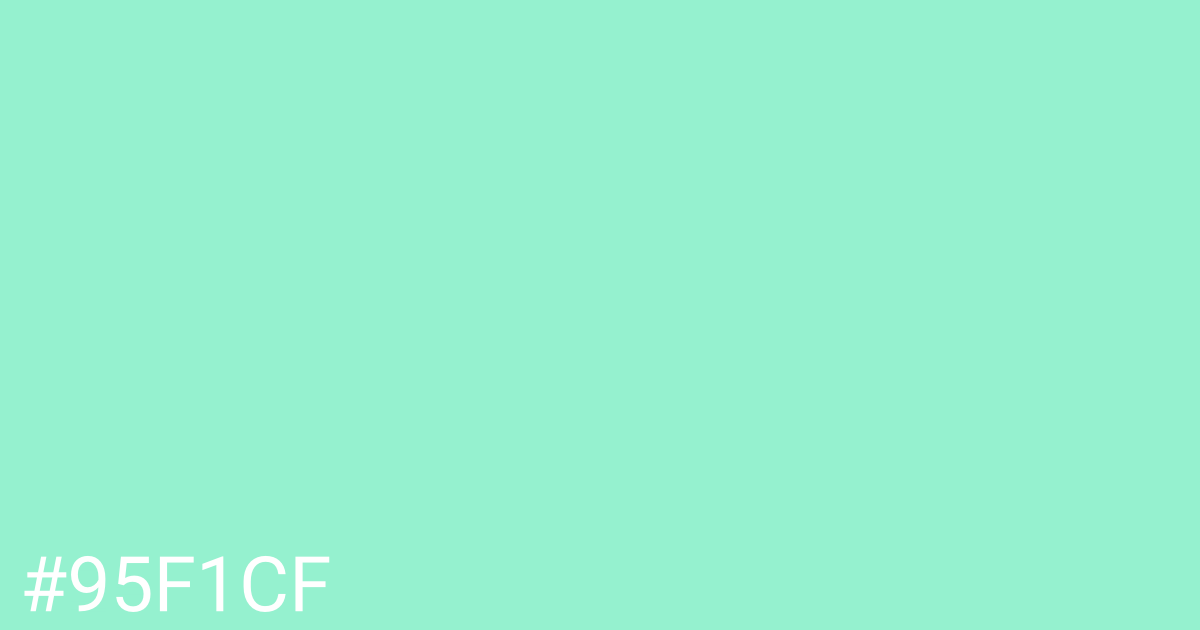 Hex color #95f1cf graphic