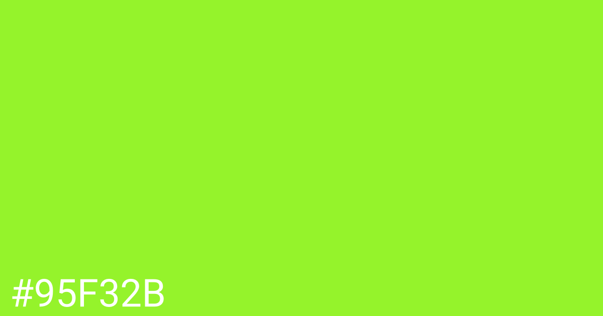 Hex color #95f32b graphic