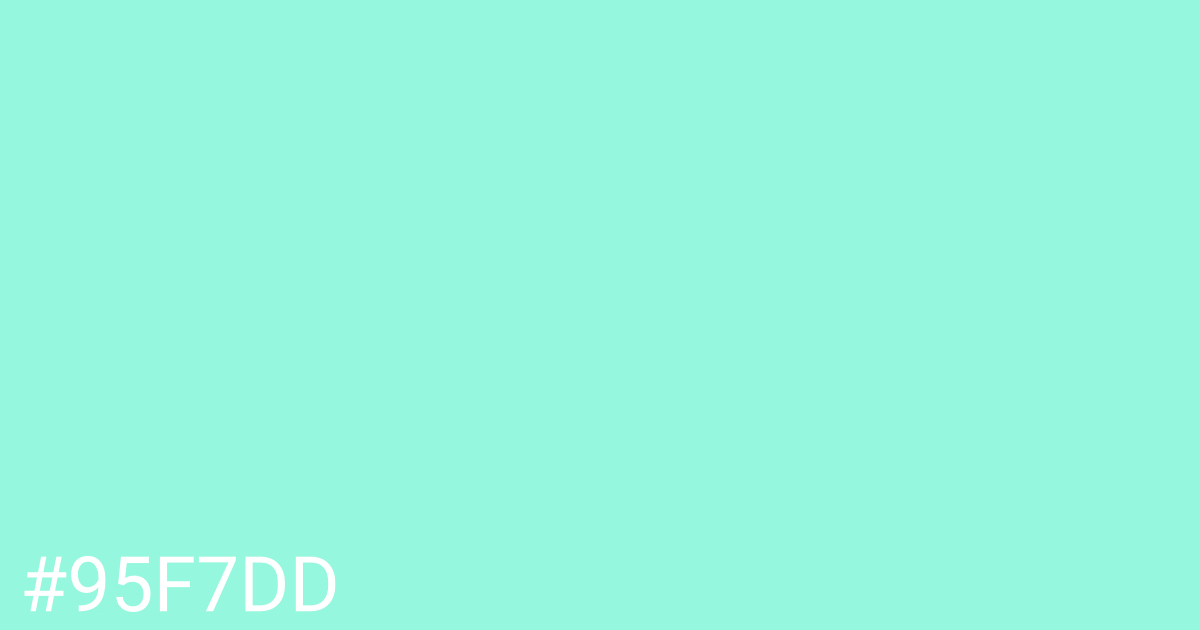 Hex color #95f7dd graphic