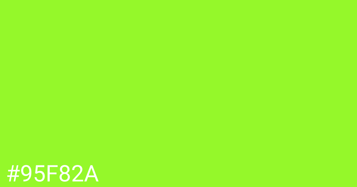 Hex color #95f82a graphic