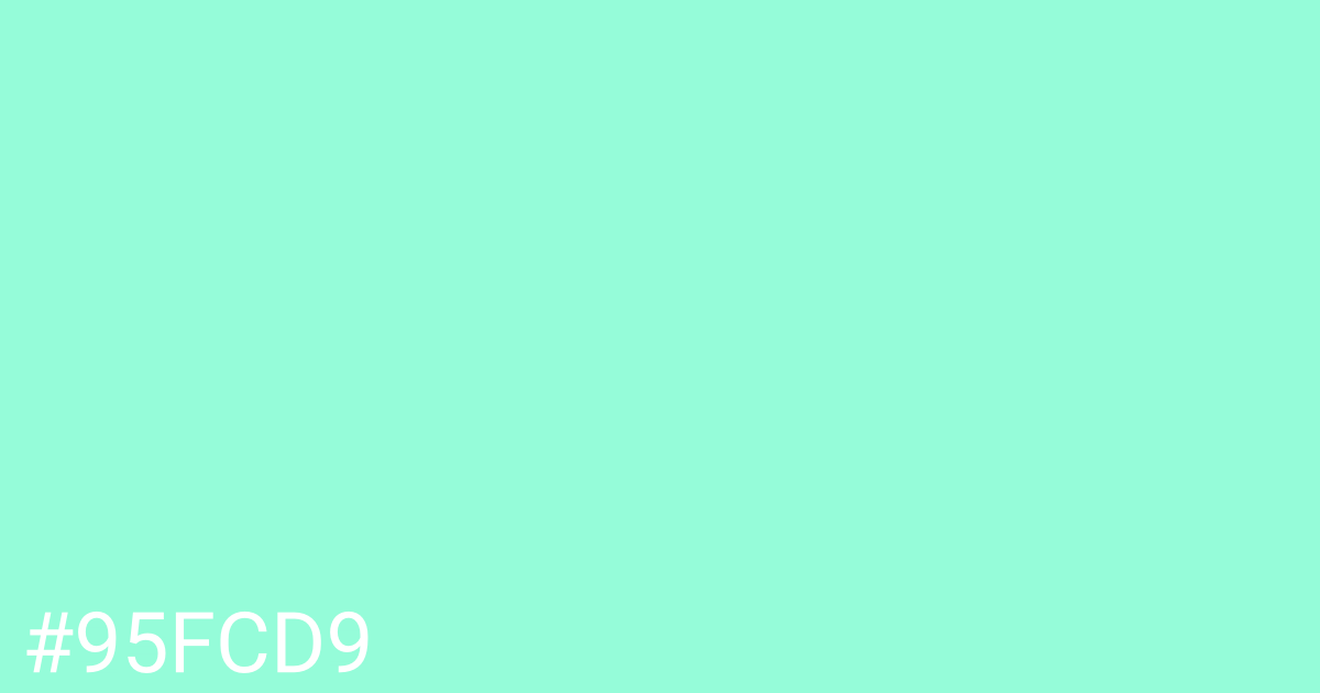 Hex color #95fcd9 graphic