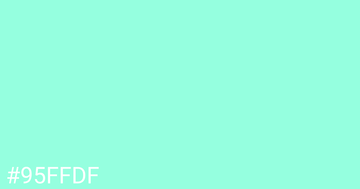 Hex color #95ffdf graphic