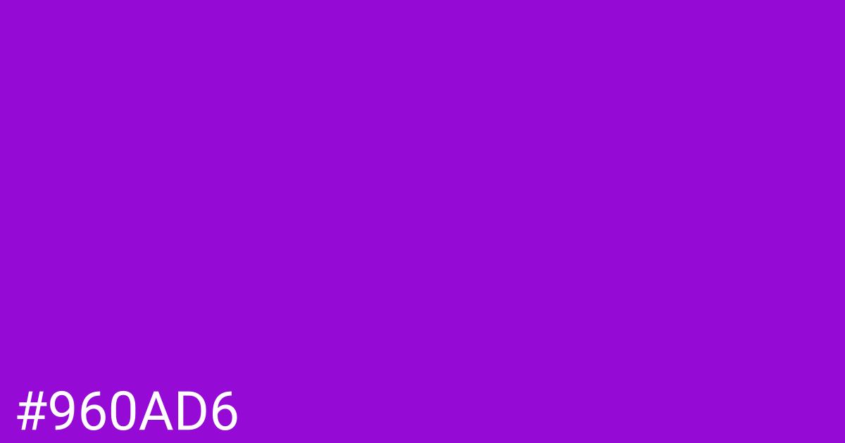 Hex color #960ad6 graphic