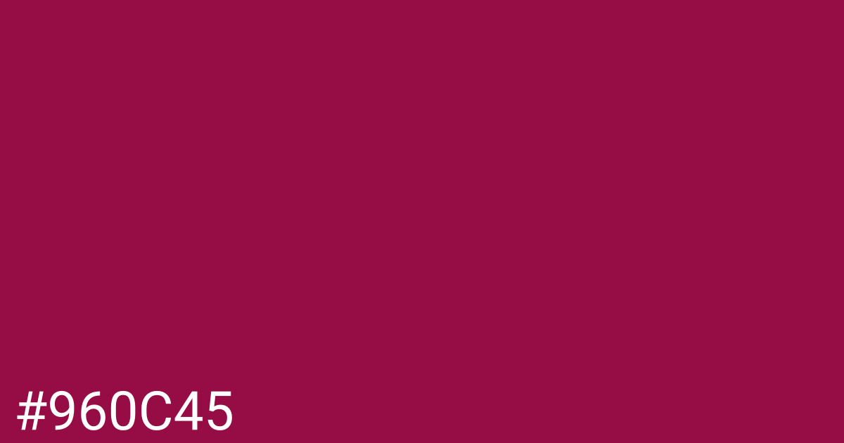 Hex color #960c45 graphic