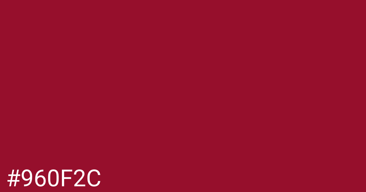 Hex color #960f2c graphic