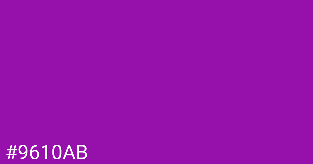 Hex color #9610ab graphic