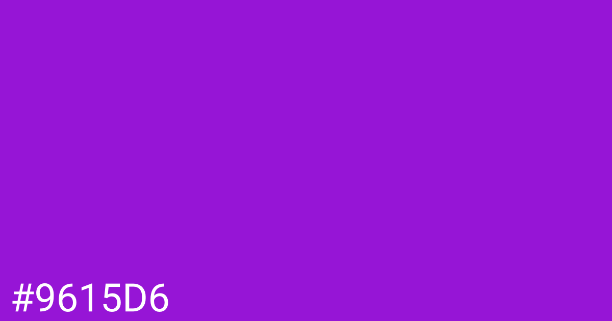 Hex color #9615d6 graphic