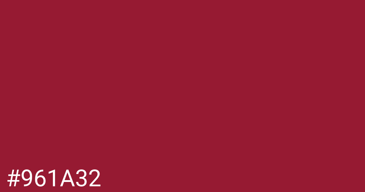 Hex color #961a32 graphic