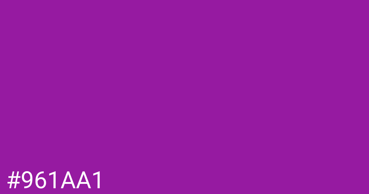 Hex color #961aa1 graphic