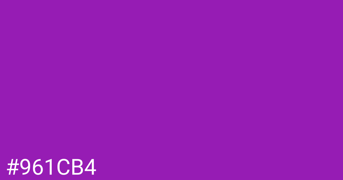 Hex color #961cb4 graphic