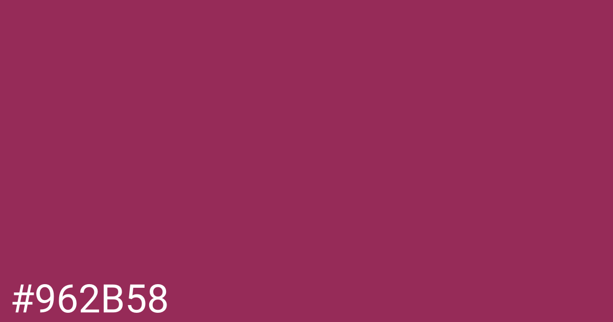 Hex color #962b58 graphic