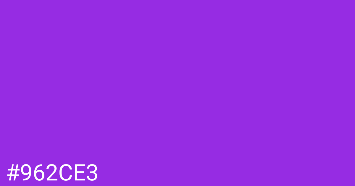 Hex color #962ce3 graphic