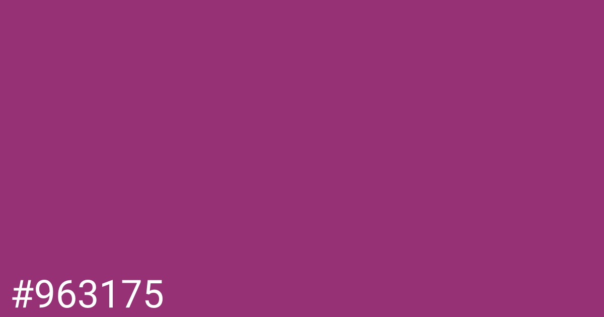 Hex color #963175 graphic