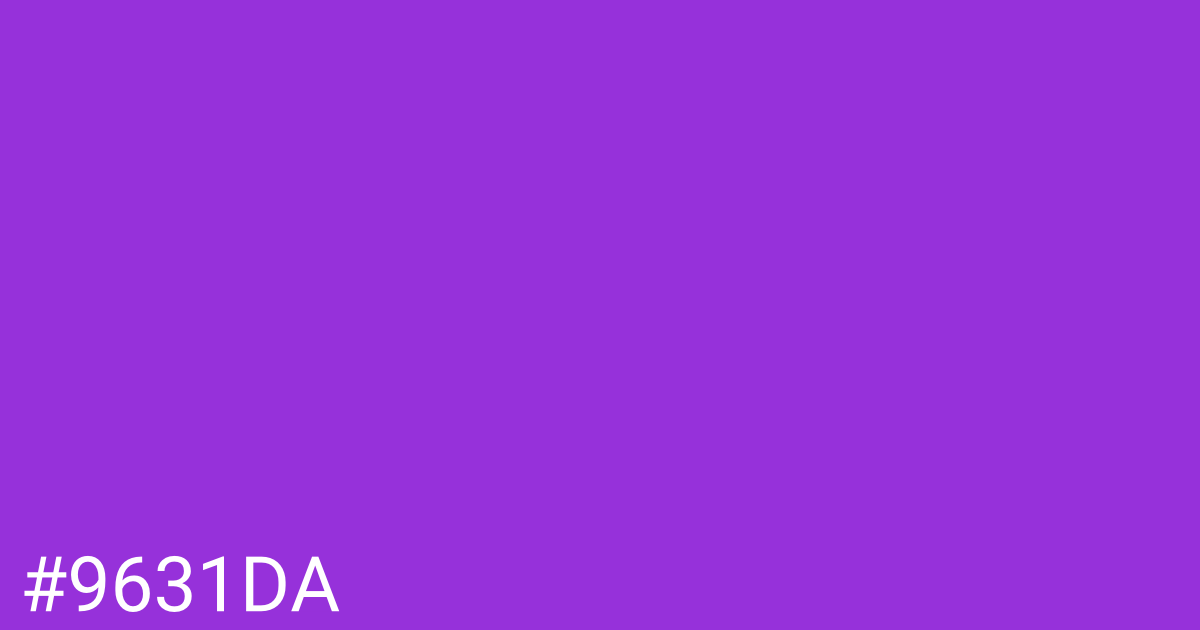 Hex color #9631da graphic