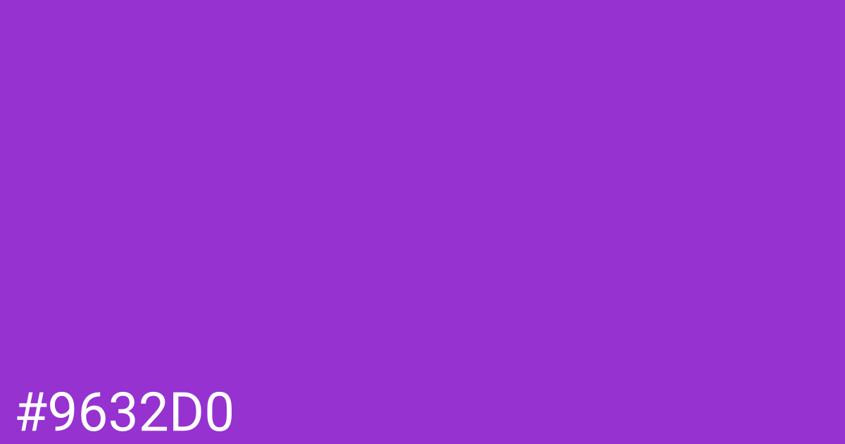 Hex color #9632d0 graphic