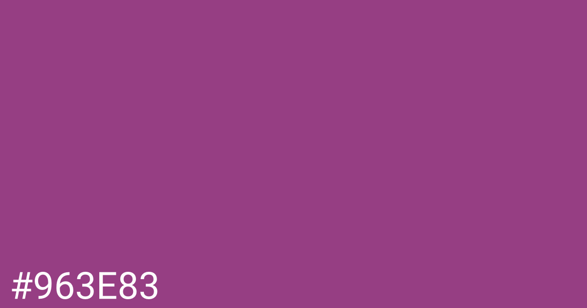 Hex color #963e83 graphic