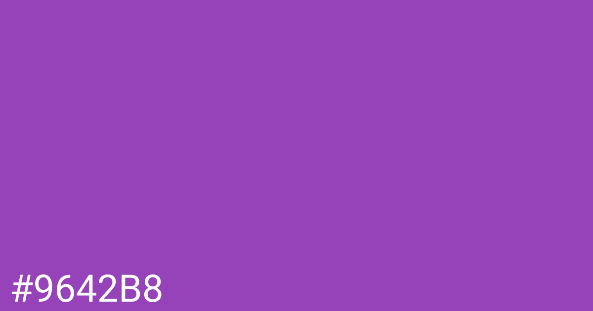 Hex color #9642b8 graphic