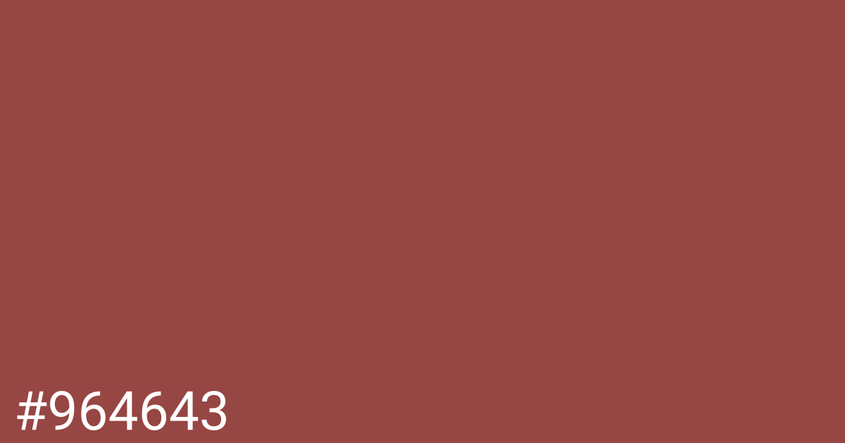Hex color #964643 graphic