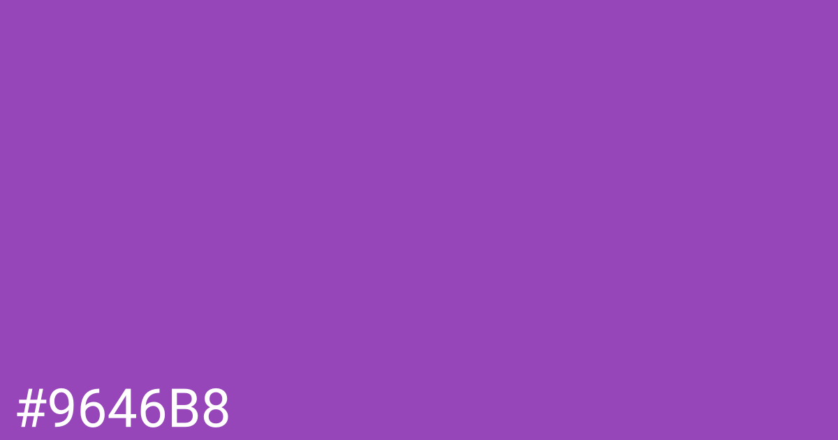 Hex color #9646b8 graphic