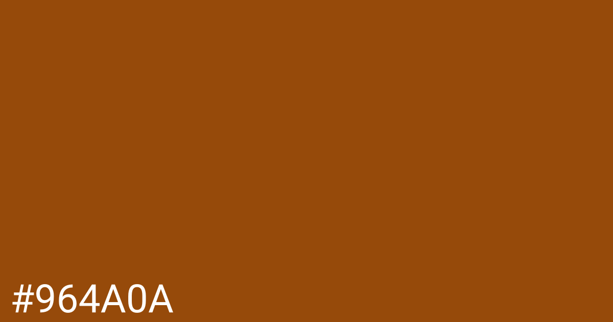 Hex color #964a0a graphic