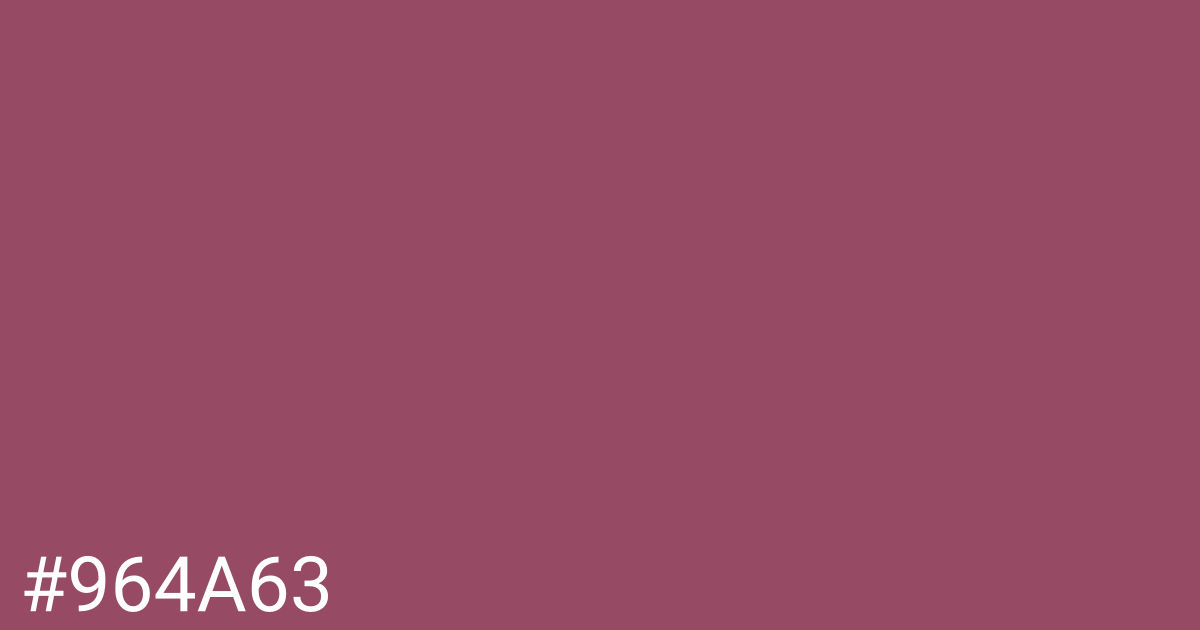 Hex color #964a63 graphic