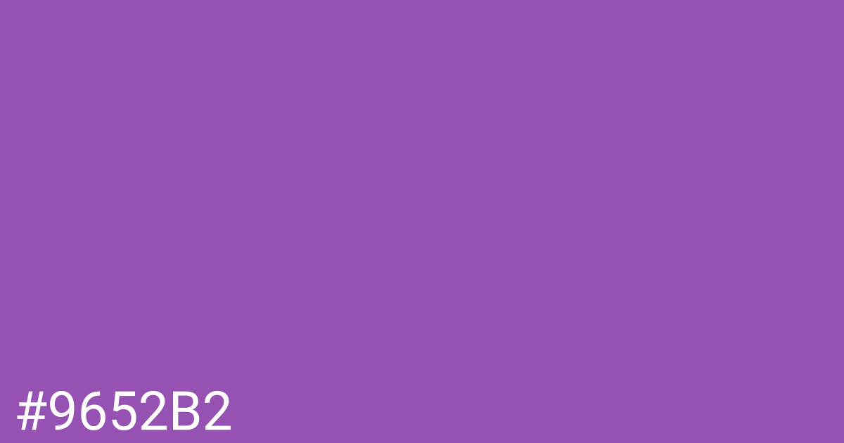 Hex color #9652b2 graphic