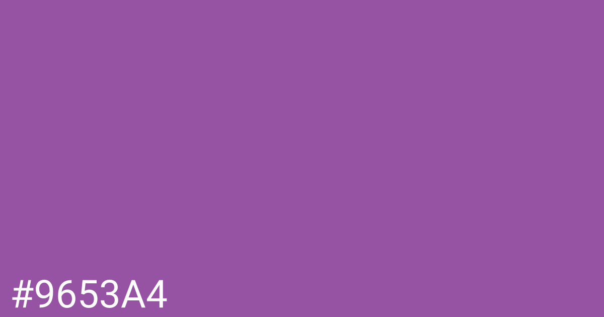 Hex color #9653a4 graphic