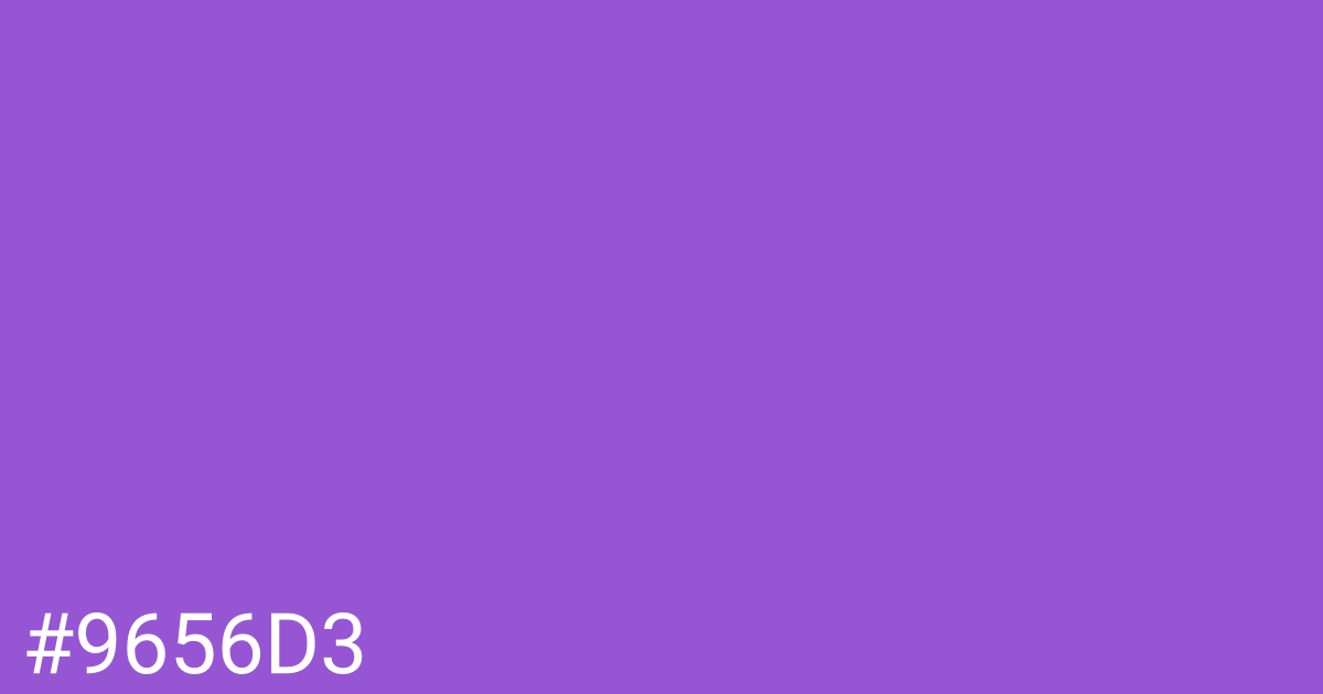 Hex color #9656d3 graphic