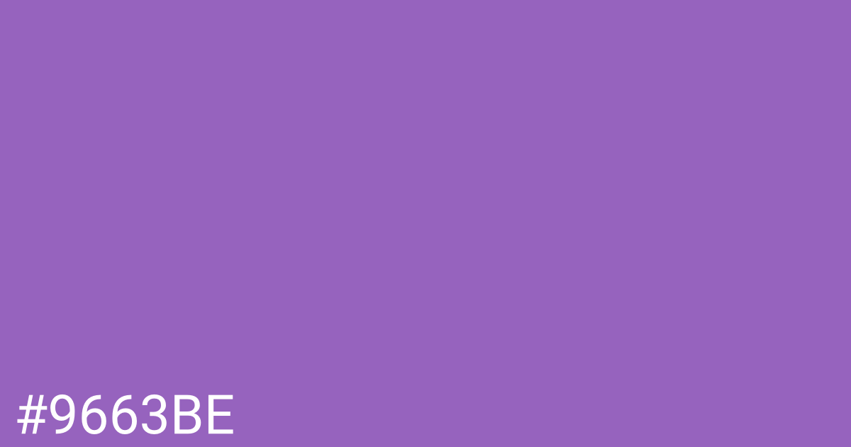 Hex color #9663be graphic