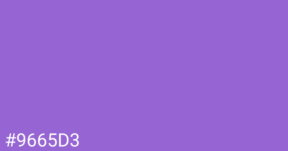 Hex color #9665d3 graphic