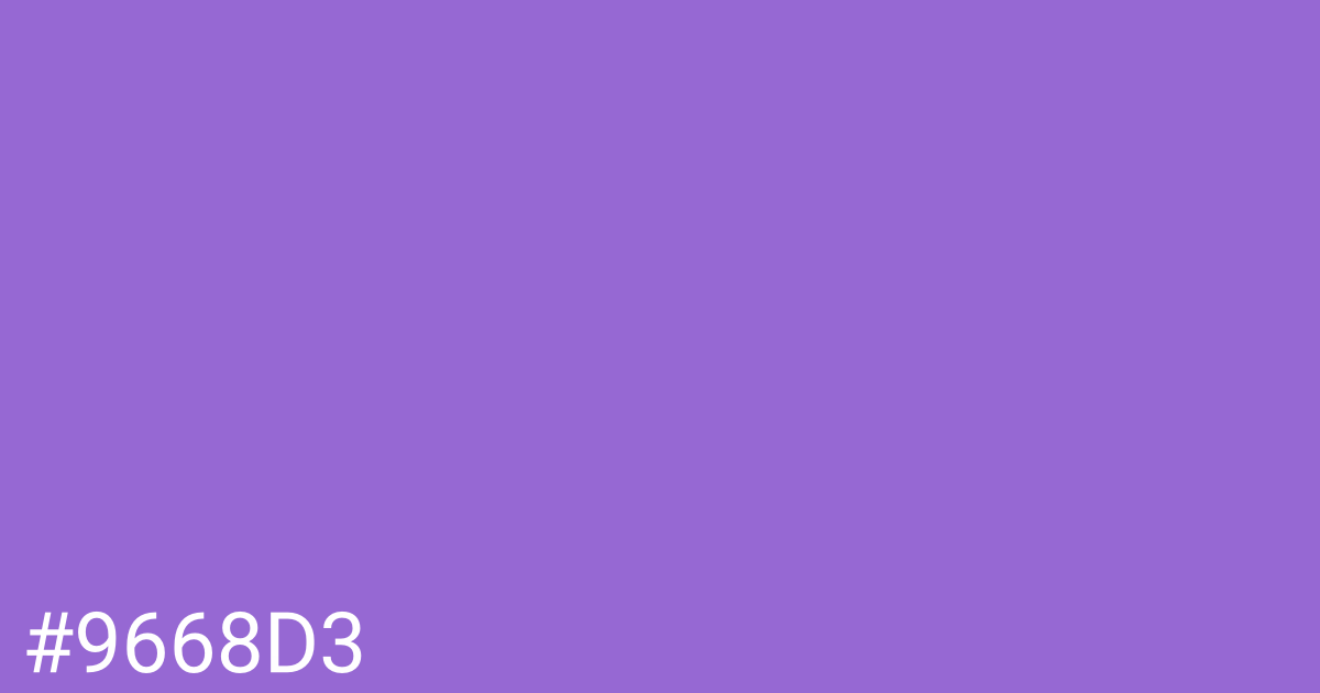 Hex color #9668d3 graphic