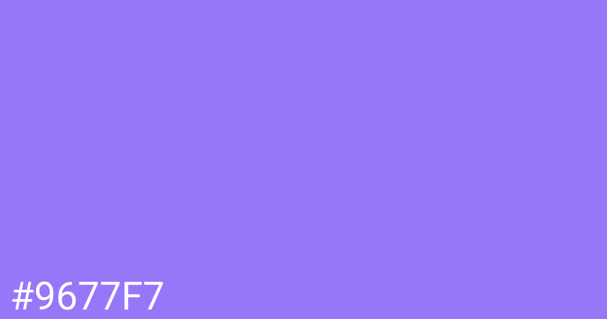 Hex color #9677f7 graphic