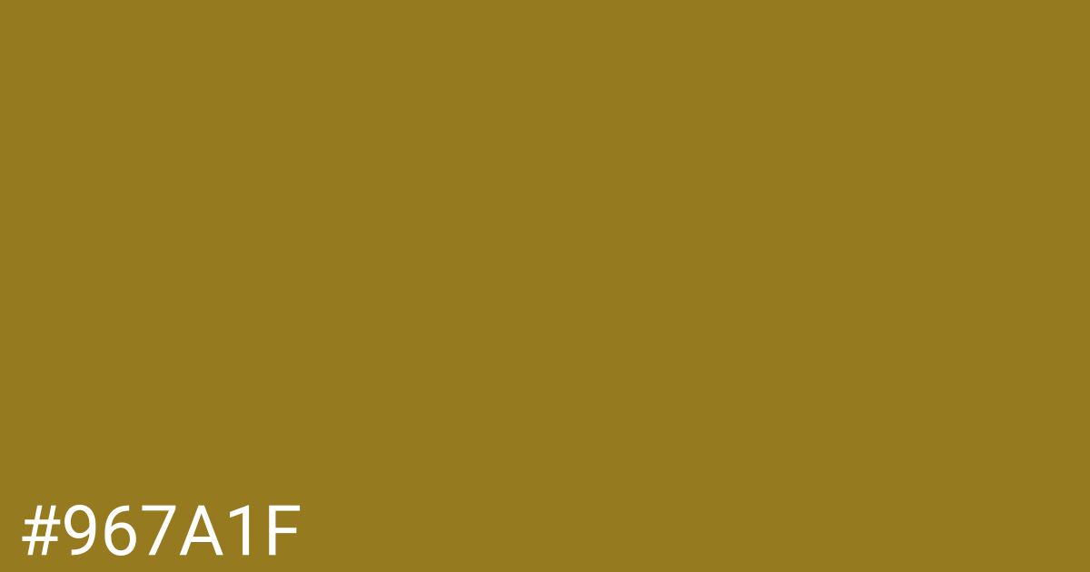 Hex color #967a1f graphic