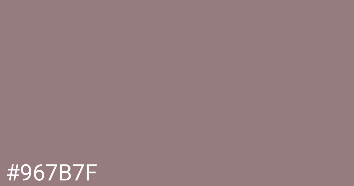 Hex color #967b7f graphic