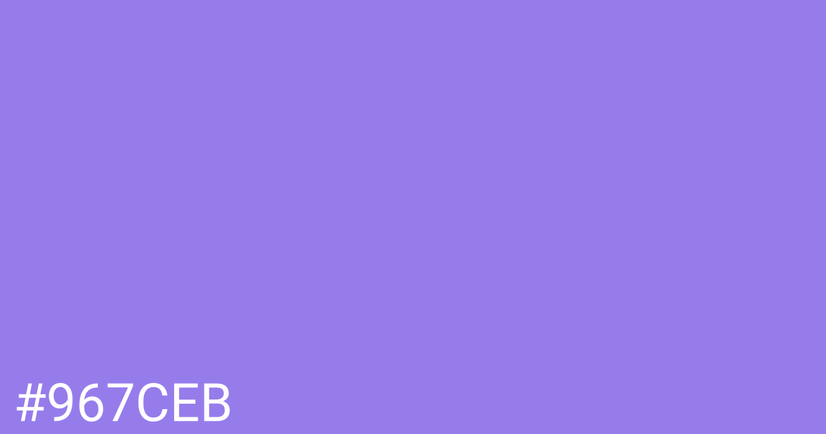Hex color #967ceb graphic
