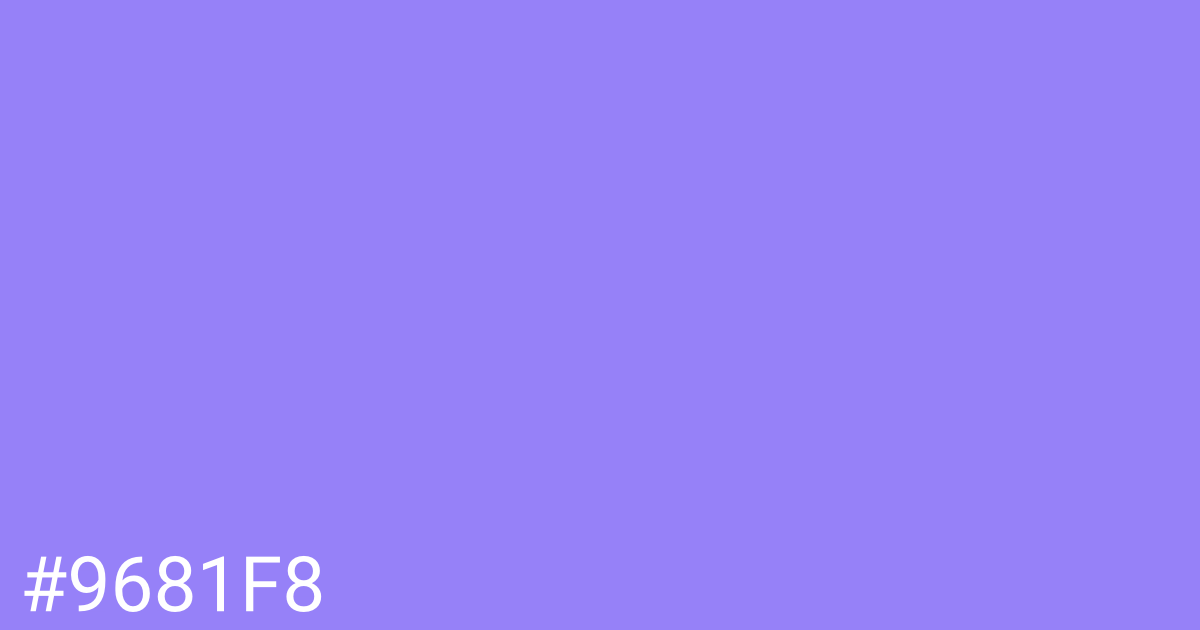 Hex color #9681f8 graphic