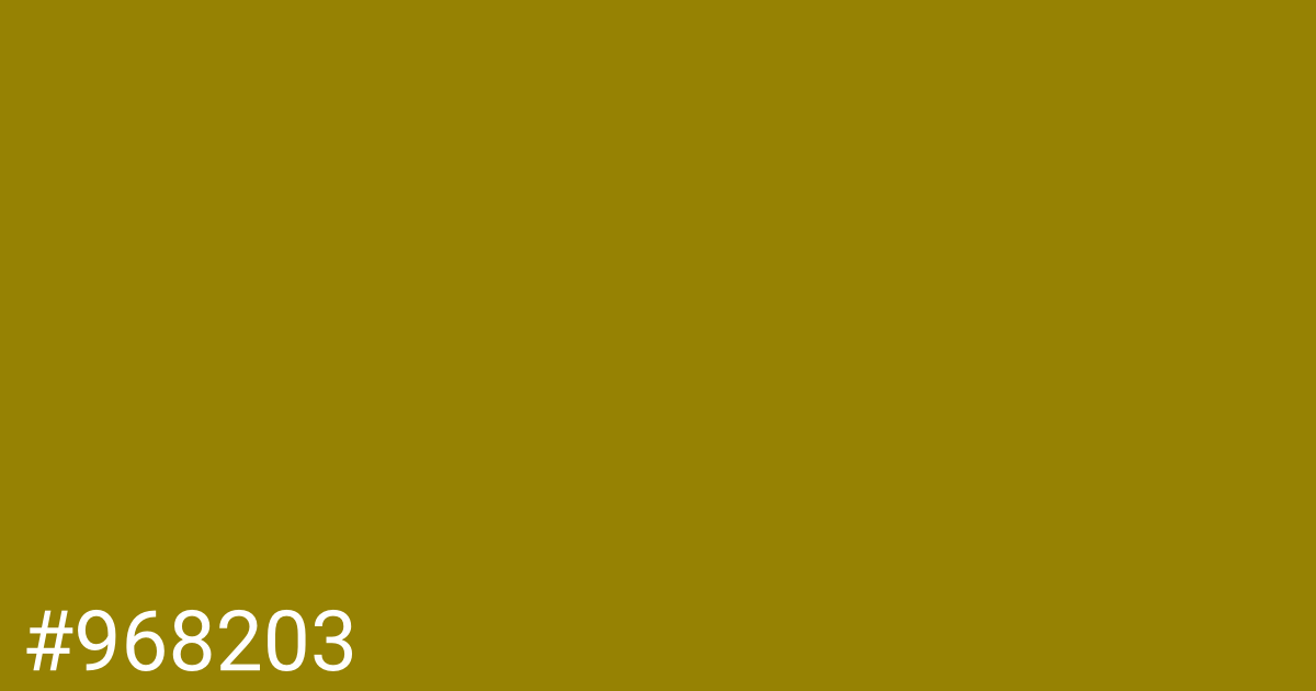 Hex color #968203 graphic