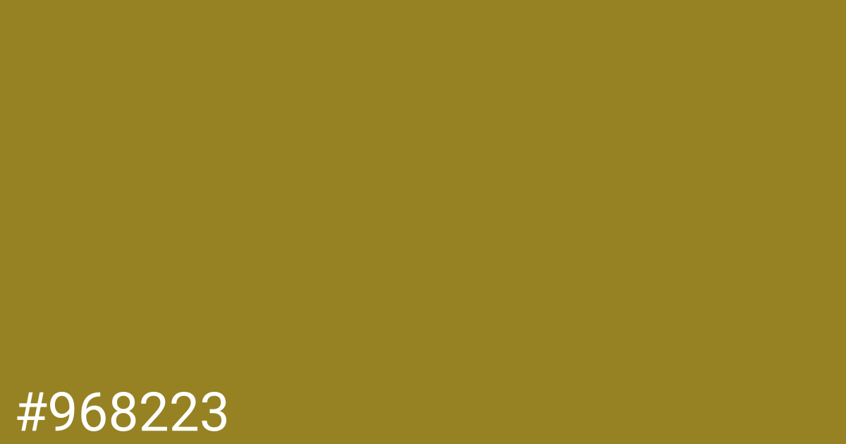 Hex color #968223 graphic