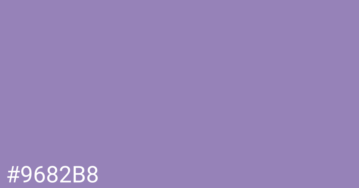 Hex color #9682b8 graphic