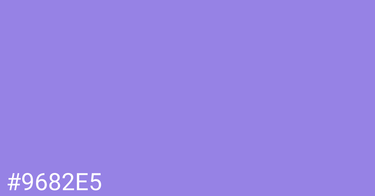 Hex color #9682e5 graphic