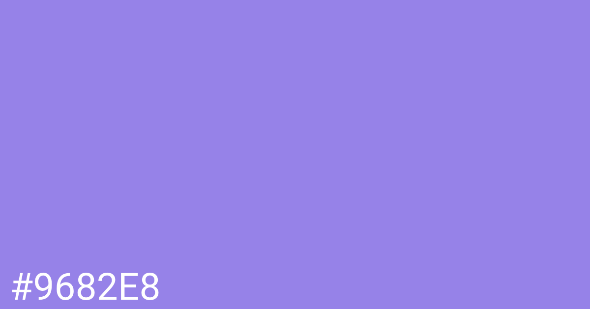 Hex color #9682e8 graphic