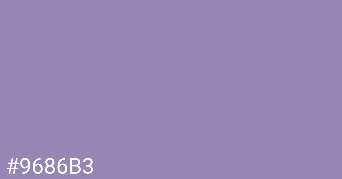 Hex color #9686b3 graphic