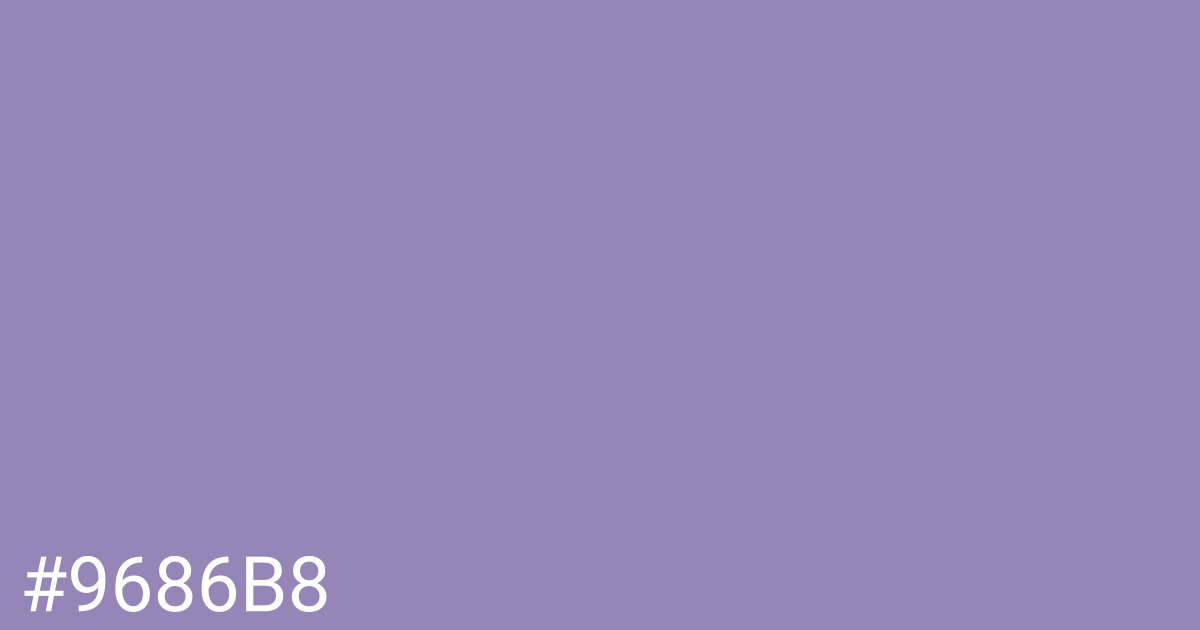 Hex color #9686b8 graphic