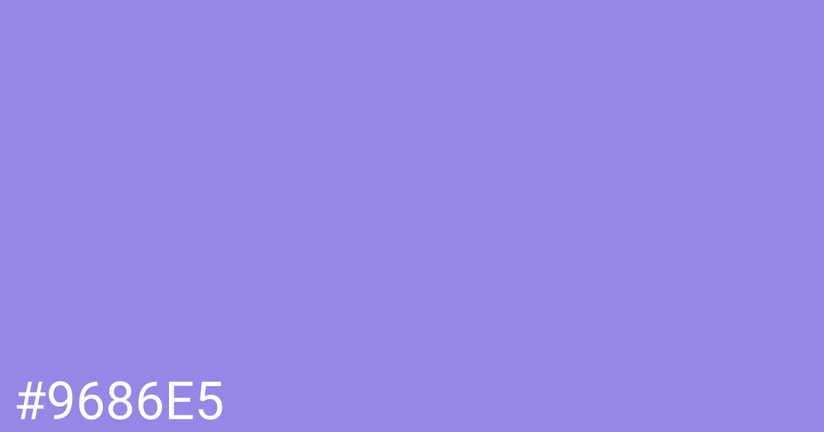 Hex color #9686e5 graphic