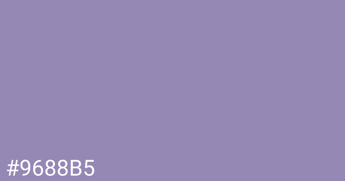 Hex color #9688b5 graphic