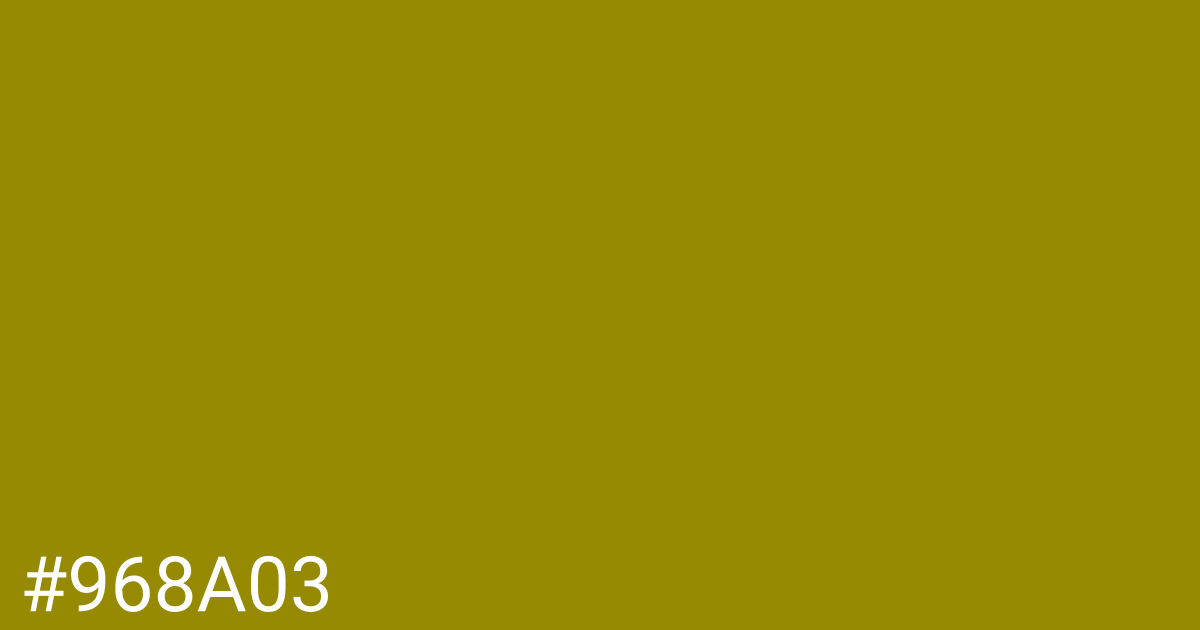 Hex color #968a03 graphic