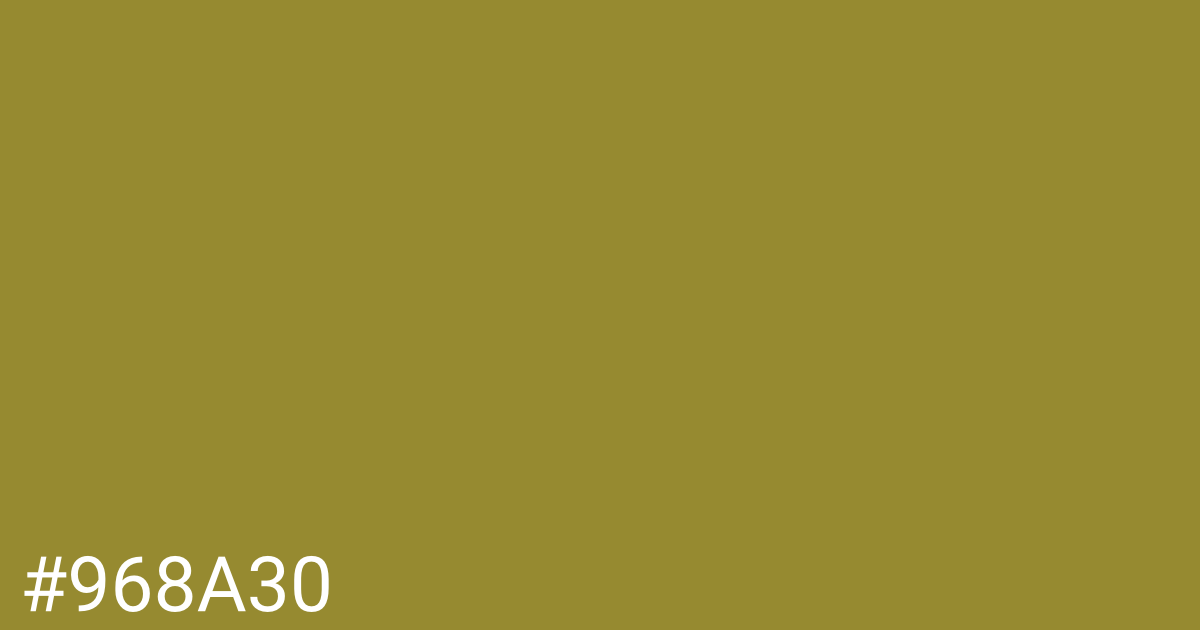 Hex color #968a30 graphic