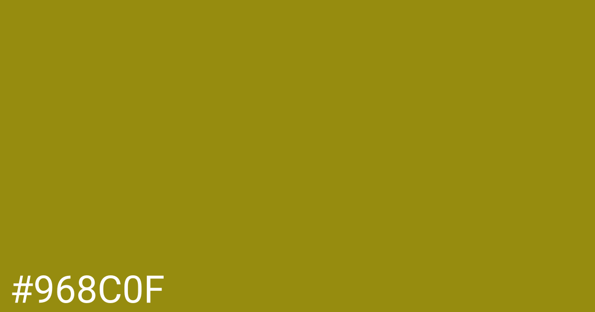 Hex color #968c0f graphic