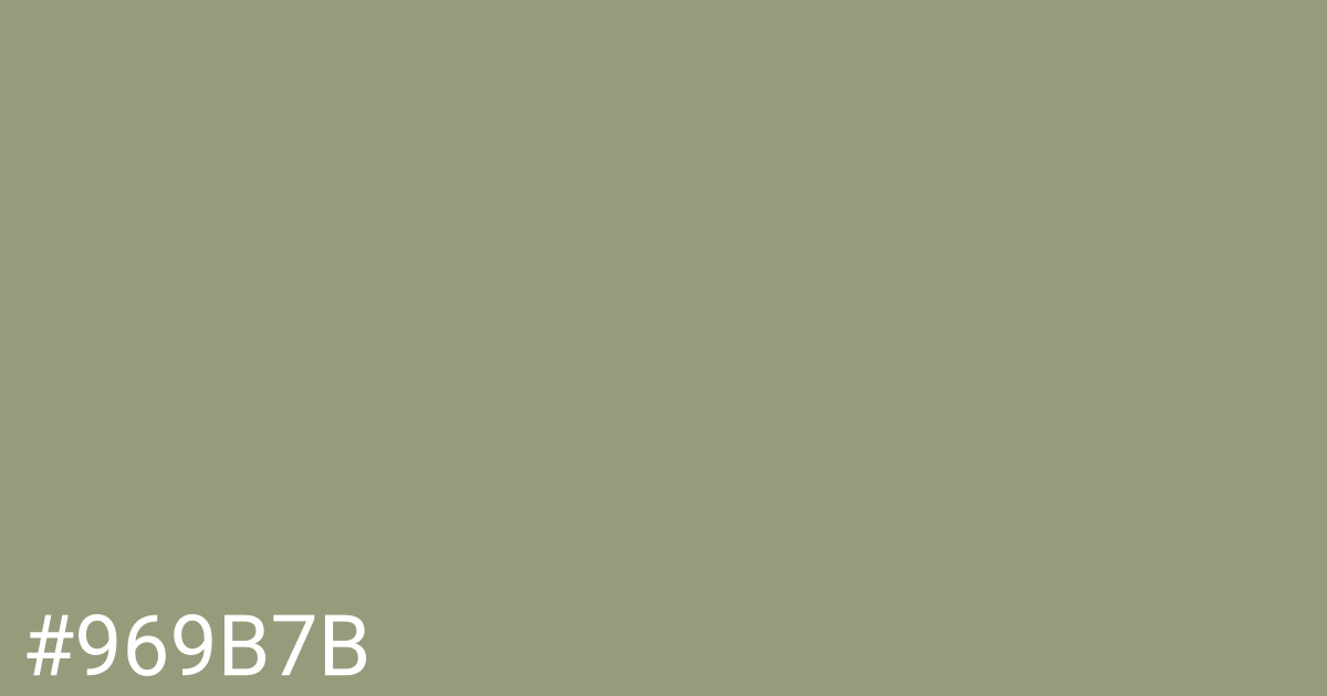 Hex color #969b7b graphic