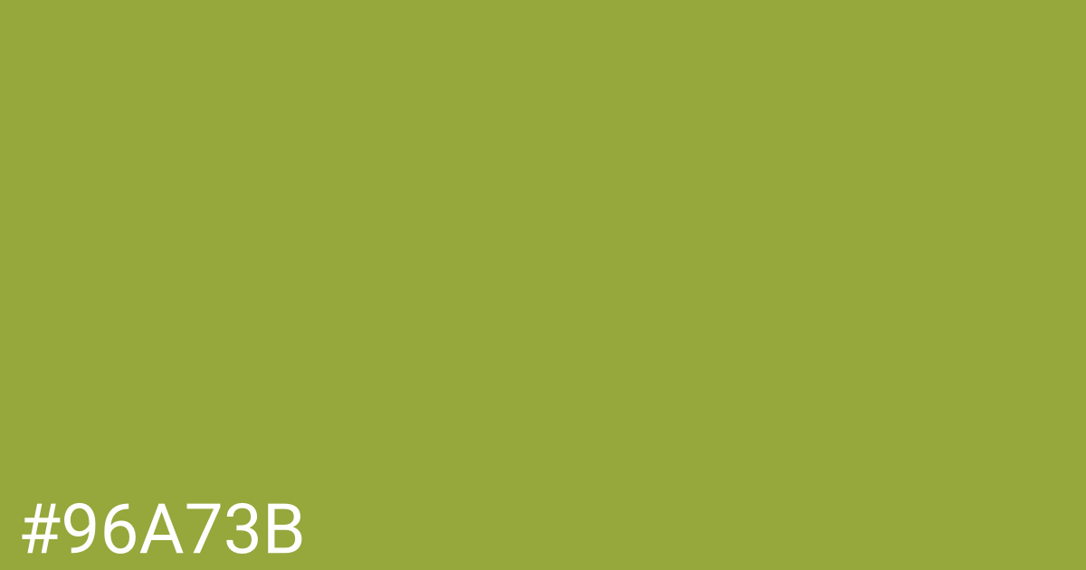 Hex color #96a73b graphic